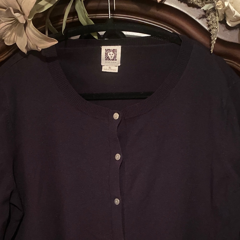 Anne Klein Black Cardigan Sweater